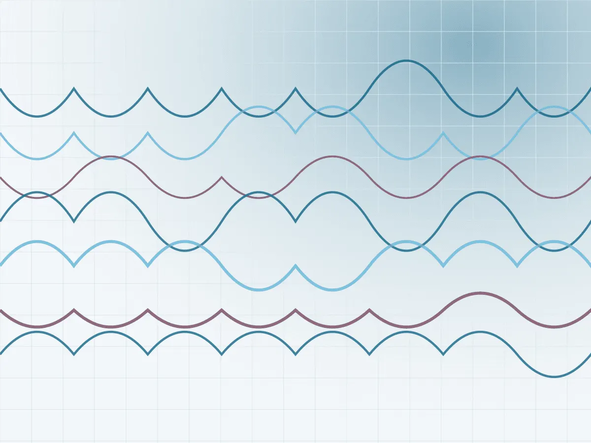 Ilustración abstracta de ondas de conocimiento